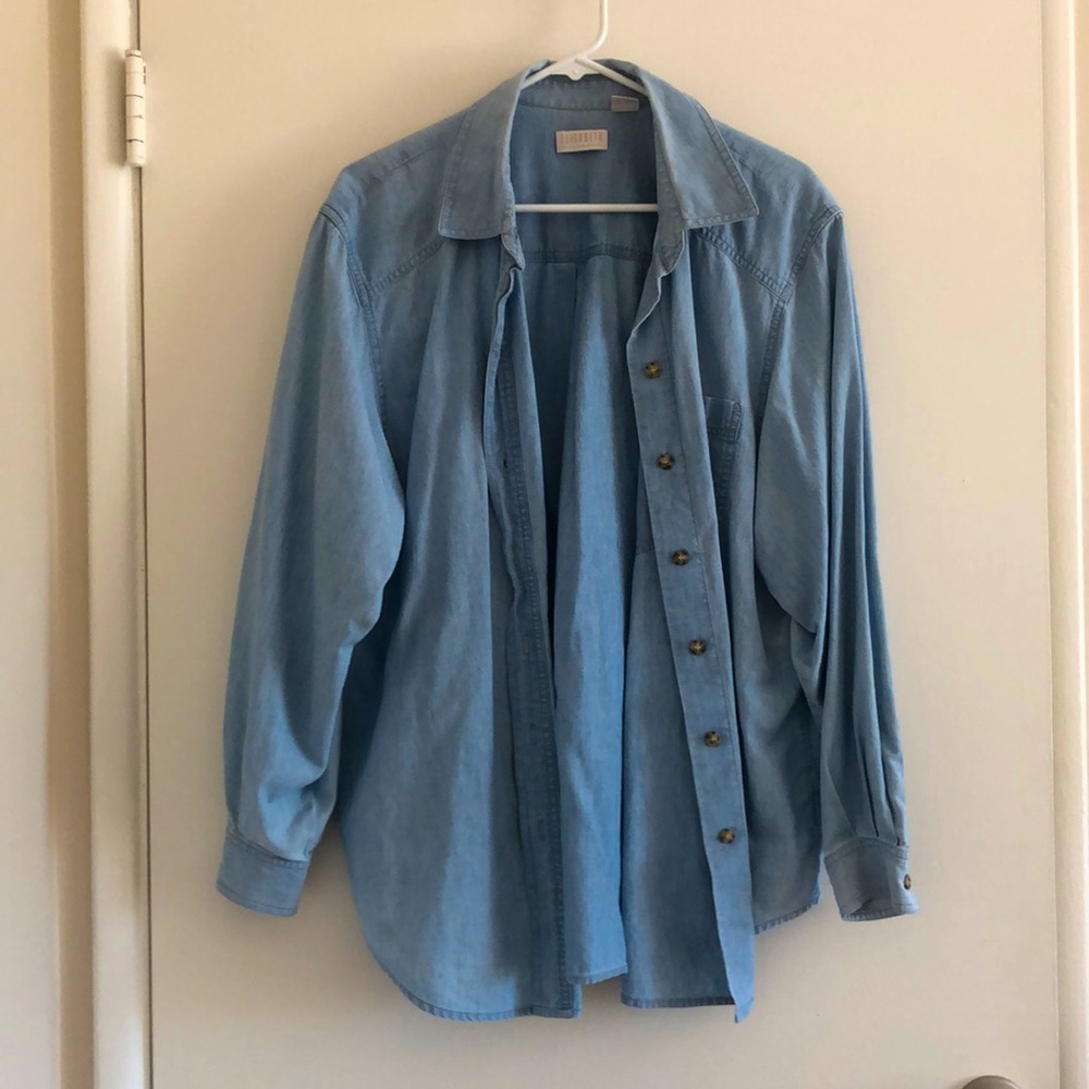 Vintage Liz Claiborne oversized chambray button down